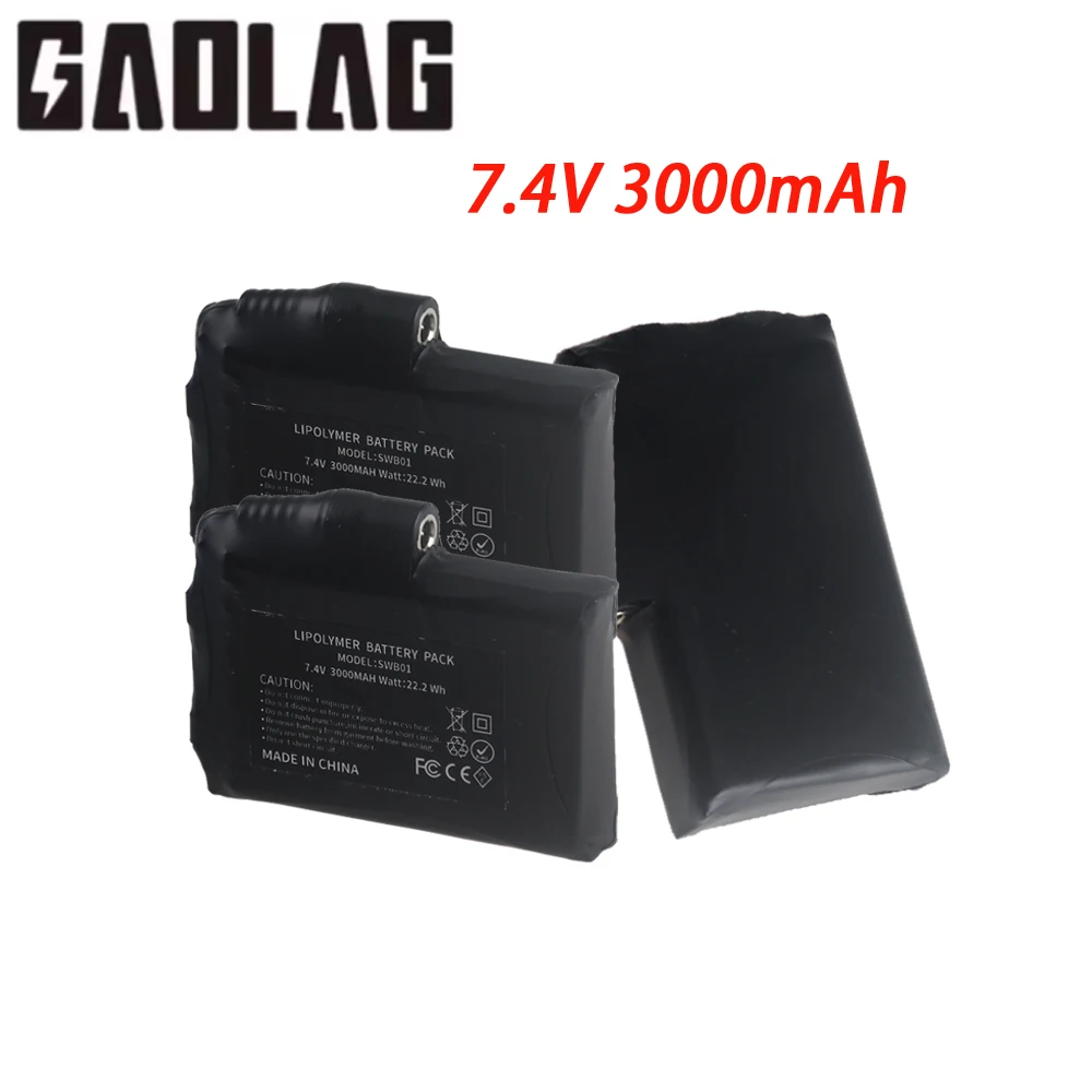 7.4V 3000mAh Rechargeable Lithium Polymer Battery USB Charger For Heated Gloves Socks Jackets Vest Motorcycle Gloves