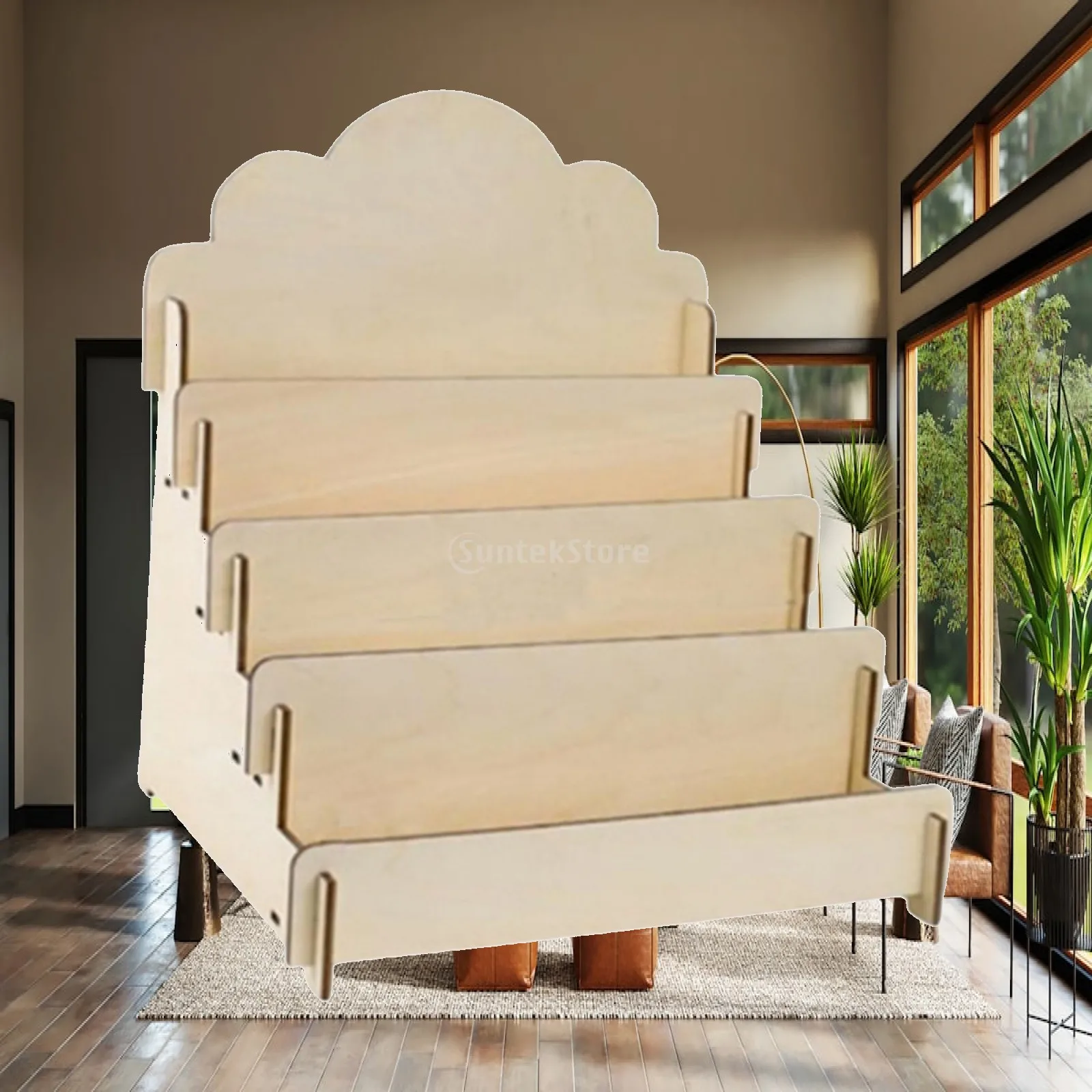 Greeting Card Display Stand Tiered Cabinets Decor Collector Card Rack for Coasters Vendors Bookshelves Trading Cards Bookstore