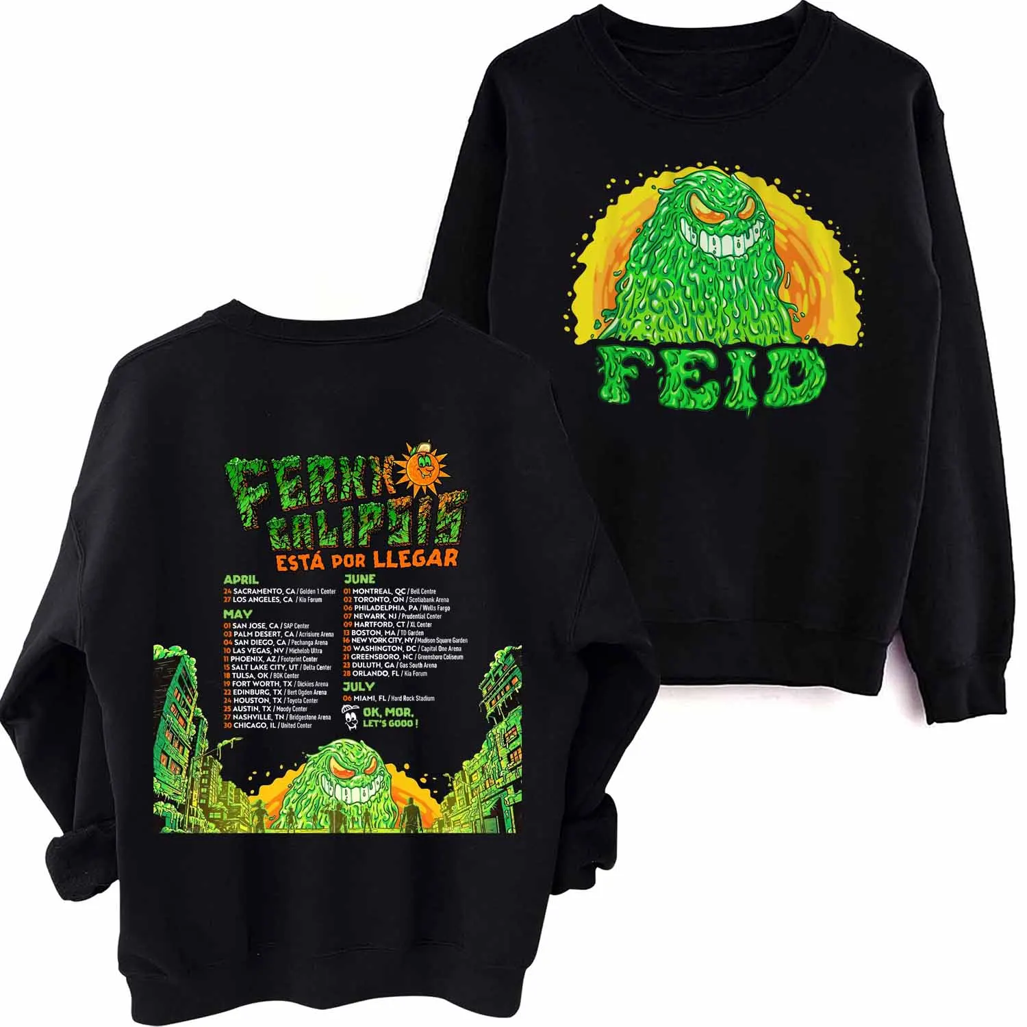 

Feliz Cumpleanos Ferxxo Feid Sweatshirt Man Woman Harajuku Round Neck Long Sleeve Oversized