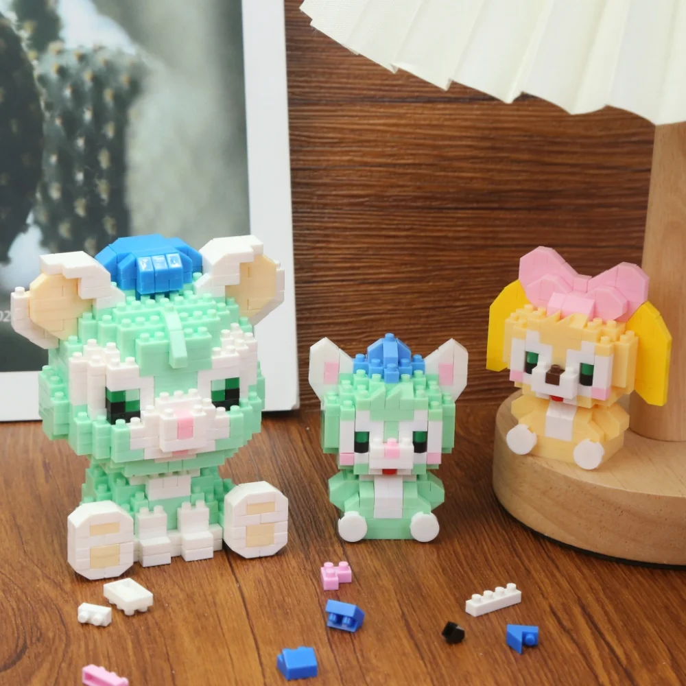 Disney Building Blocks Anime Kawaii Cartoon mini Action Children\'s Figures Blocks Bricks Assemble DIY Toys Gift for Kids