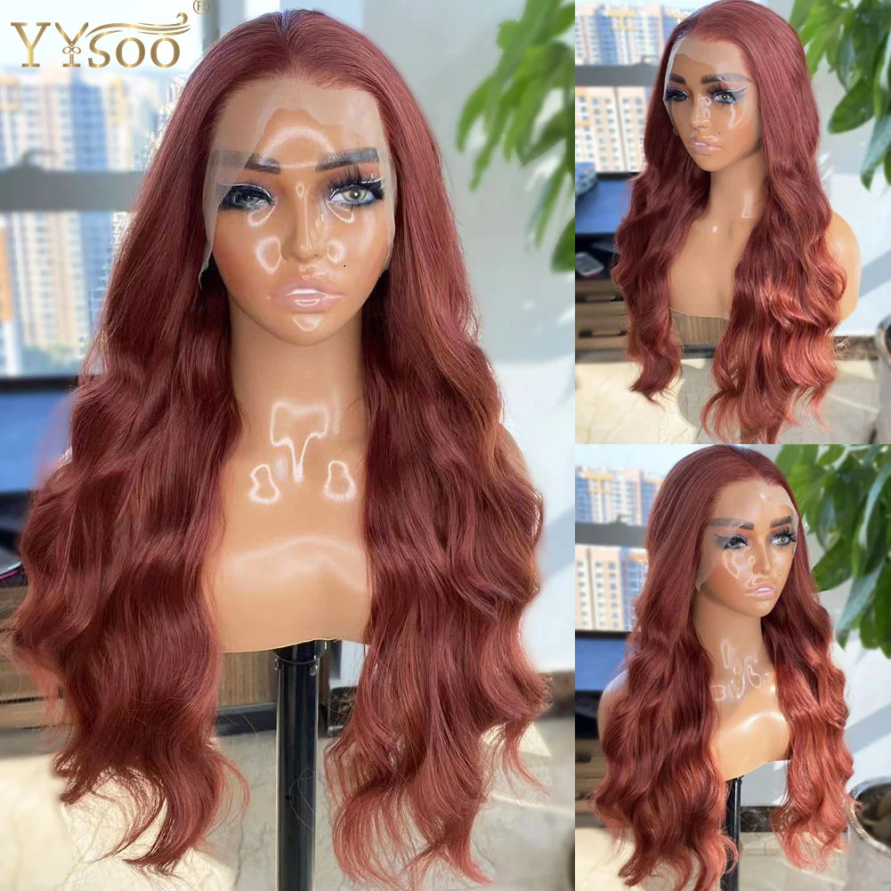 

YYsoo Long Loose Wave Highlights Synthetic Wig 13x4 Futura Hair Glueless Lace Front Wigs For Black Women Pre Plucked Hairline