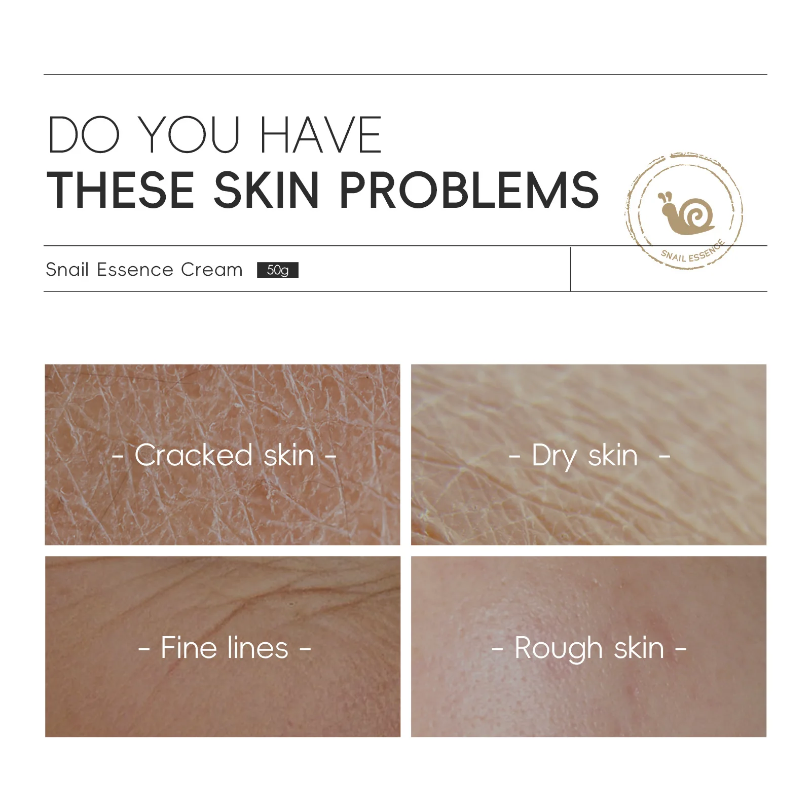 Snail Essence Cream 50g Moisturizing Hydrating Improvement Rough deep nourishment Cream Skin Care