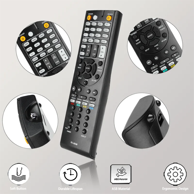 RC-898M RC898M For Onkyo Remote Control Replacement, For Onkyo AV Receiver TX-NR545 TX-NR646 TX-NR747 TXNR545 TXNR646 TXNR747