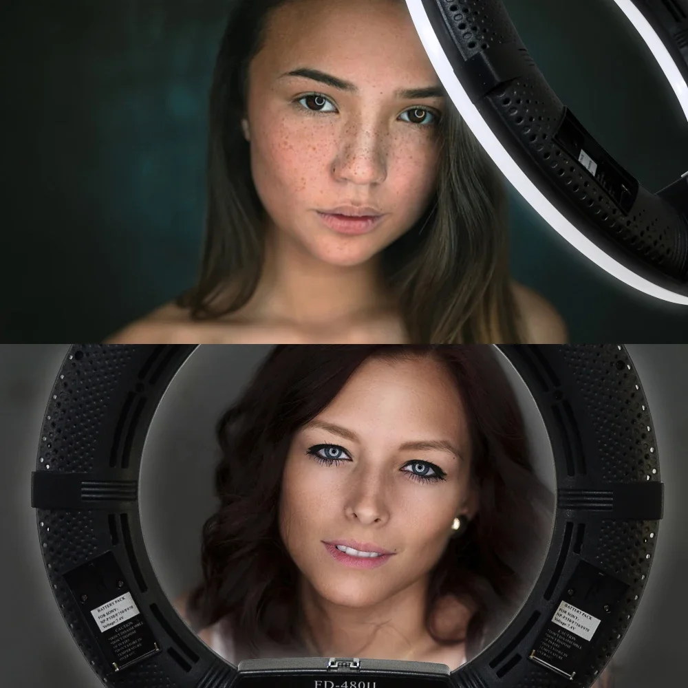 【2026】CHKJ FD-480II مصباح حلقي إضاءة التصوير الفوتوغرافي 96 واط 480 قطعة LED مصباح مصمم على شكل حلقة 3200-9900 كيلو لإعداد استوديو فيلم الوسائط على YouTube M #4