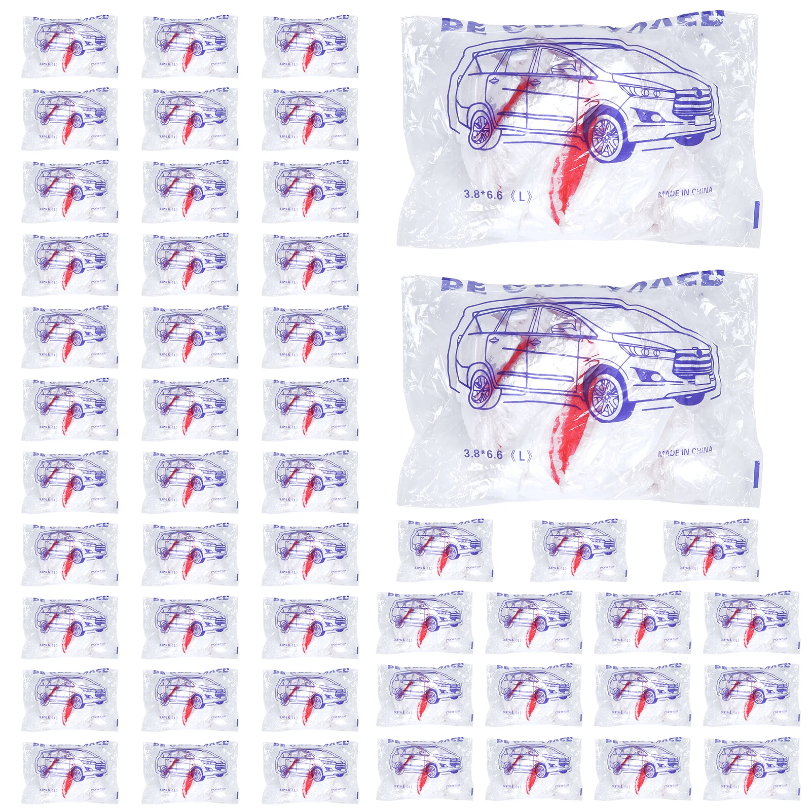 

50 универсальных одноразовых чехлов для автомобилей с эластичной лентой (12,5x21,6 футов) для внедорожников, седанов и спортивных автомобилей