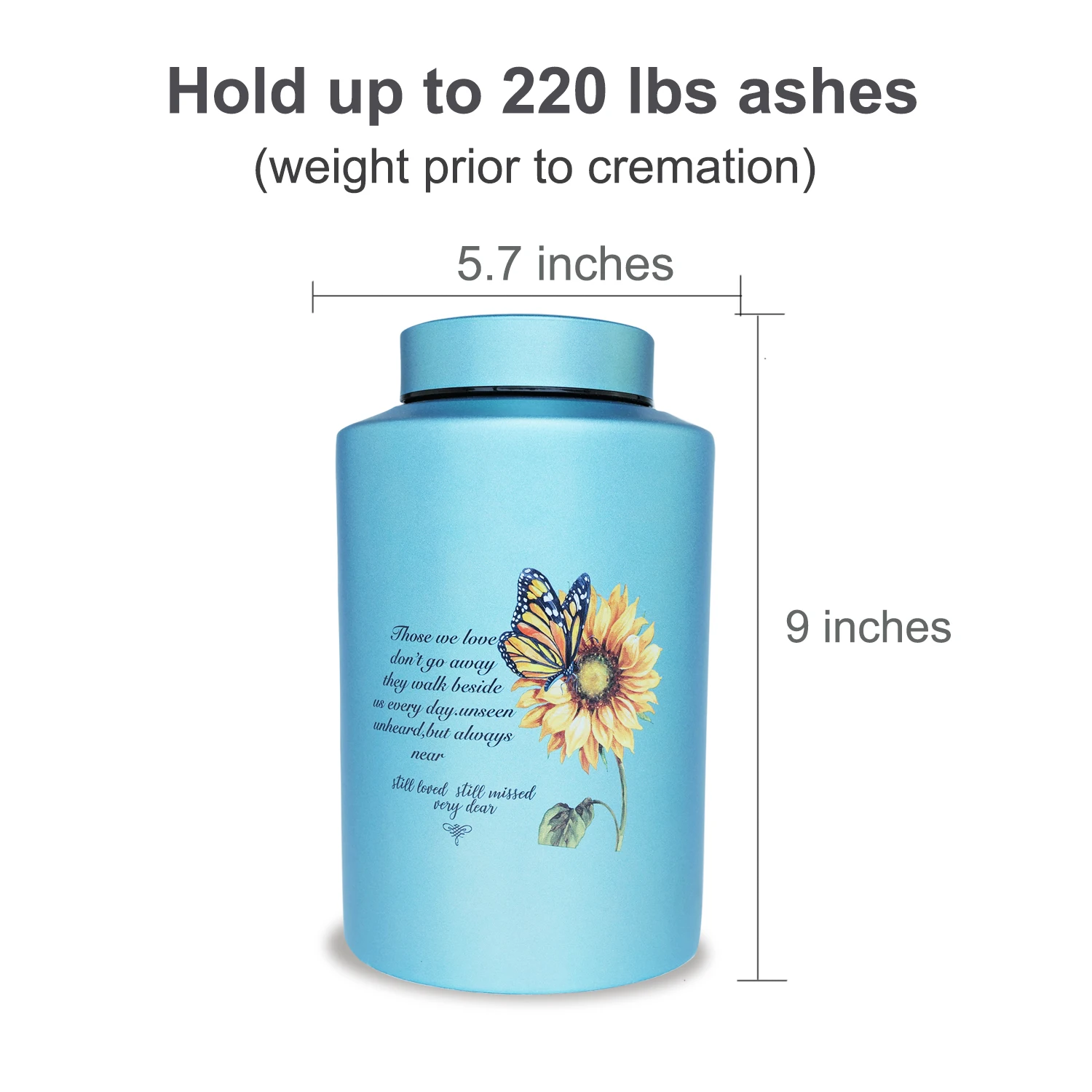 جرار حرق كبيرة لرماد الذكور والإناث البالغين، جرة زخرفية تصل إلى 220 رطل للرجال والنساء مع حقيبة مخملية #4