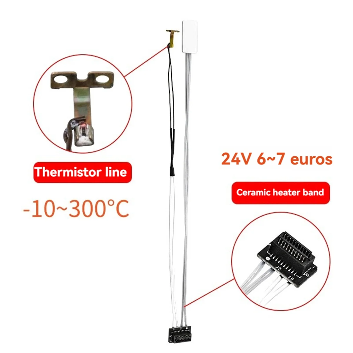 

ABIY-для Bambu Lab A1/A1mini Hotend комплект обновления 24 В 80 Вт, керамическая нагревательная пластина и термистор для 3D-принтера