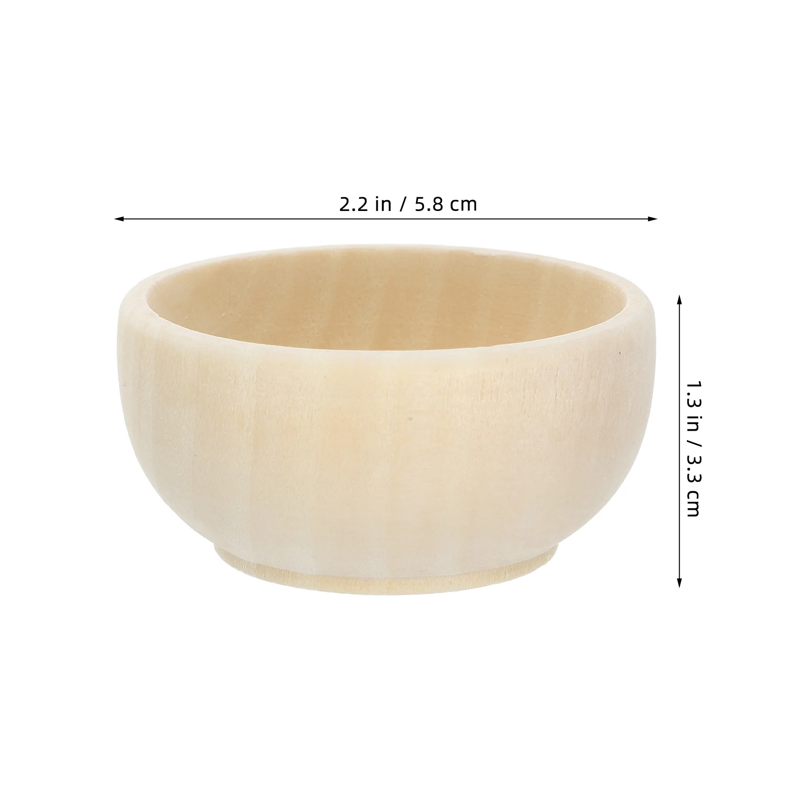 Natural Wooden Mini Craft Bowls 3