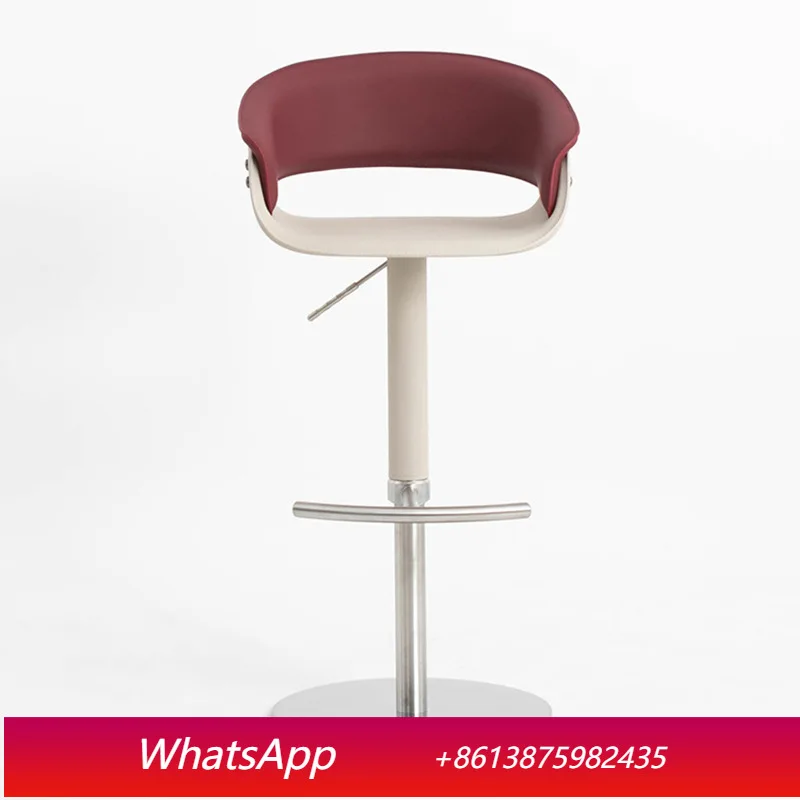 

LT stainless steel bar chair light luxury simple home backrest high stool rotating bar chair