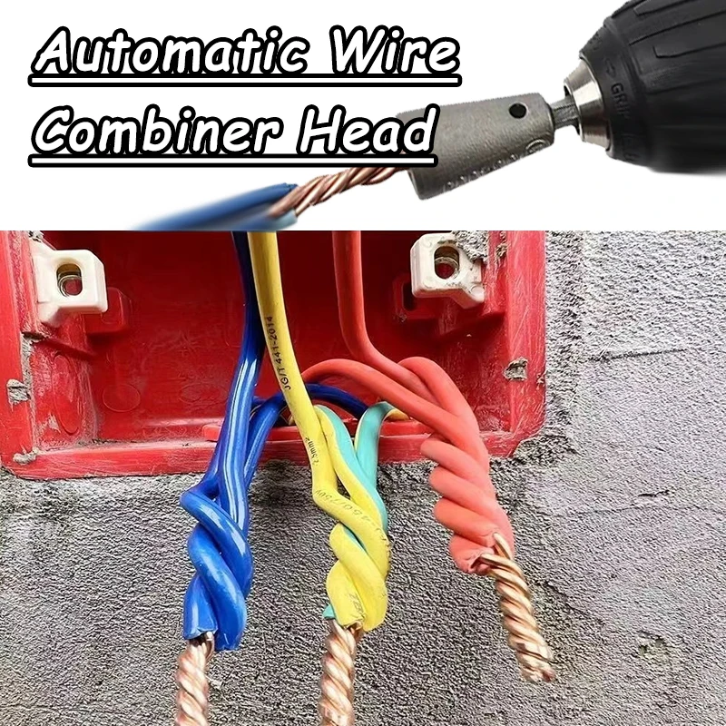 Cabeça de combinador de fio automático, ferramentas de torção de fio, artefato de eletricista para drivers de broca elétrica, conector torcido rapidamente twister