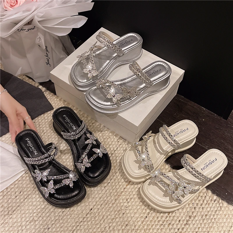 

Новые модные женские домашние тапочки с дизайном бабочки, однотонные, удобные, мягкие, весна-осень 2026, модель 98