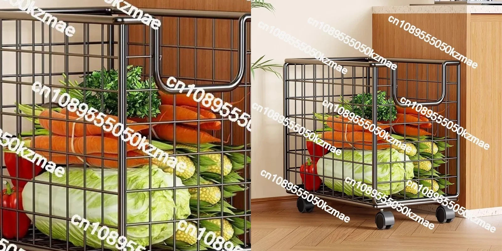 Customizable Removable Storage Rack | Rolling Laundry Hamper & Bathroom Foldable Iron for Vegetable Fruit