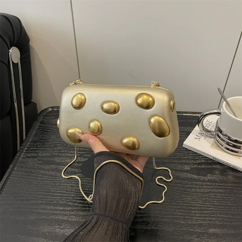

Новинка 2025 года, клатч из гальки, женский маленький кошелек для монет, вечерняя сумка со стразами, элегантное коктейльное платье для свадебной вечеринки, модная сумочка ​