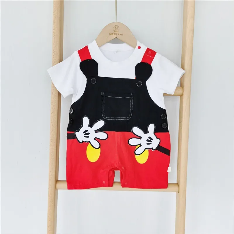 Peleles de verano para bebé recién nacido, conjunto de calcetines de dibujos animados de Mickey Mouse, mono de mano para niño y niña, disfraces