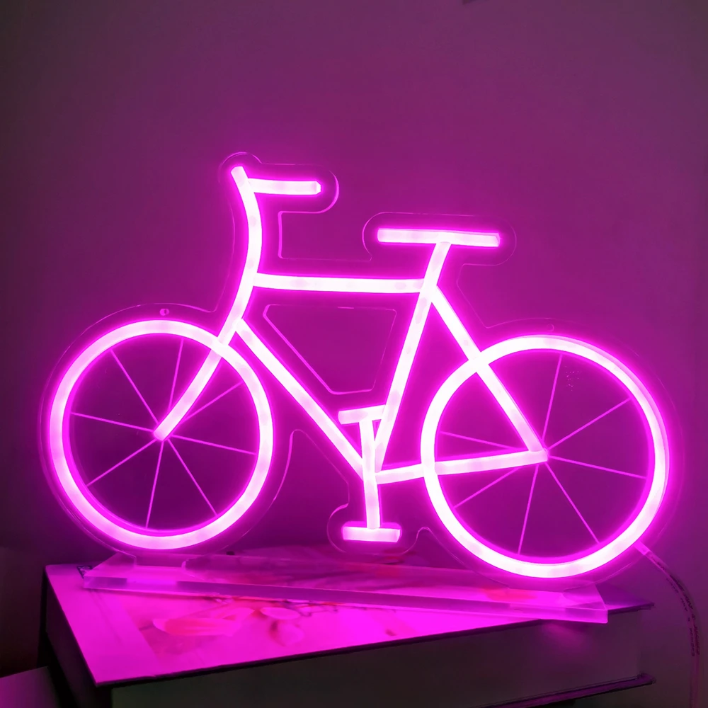 

Personalized Neon Sign Birthday Gift,Bicycle Sign Light,Bedroom,Livingroom,Bar,Lounge,Cafe,Salon Art Decoration Neon Light