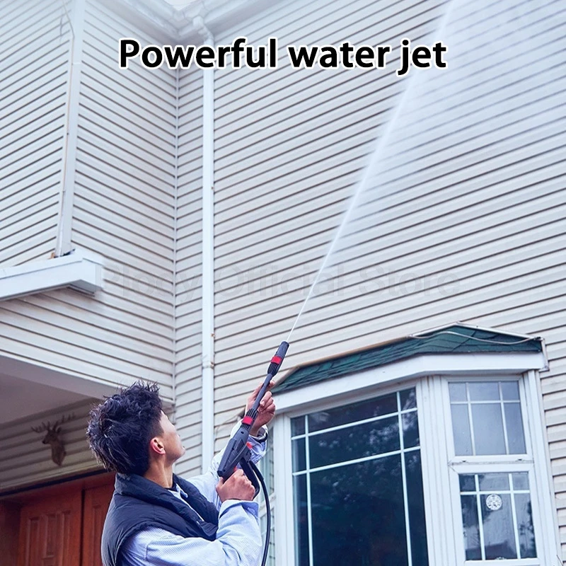 220 فولت النحاس موتور آلة غسل سيارات 2000 واط عالية الطاقة ارتفاع ضغط مدفع المياه مع خرطوم بكرة المحمولة للاستخدام المنزلي تنظيف عجب أداة #5