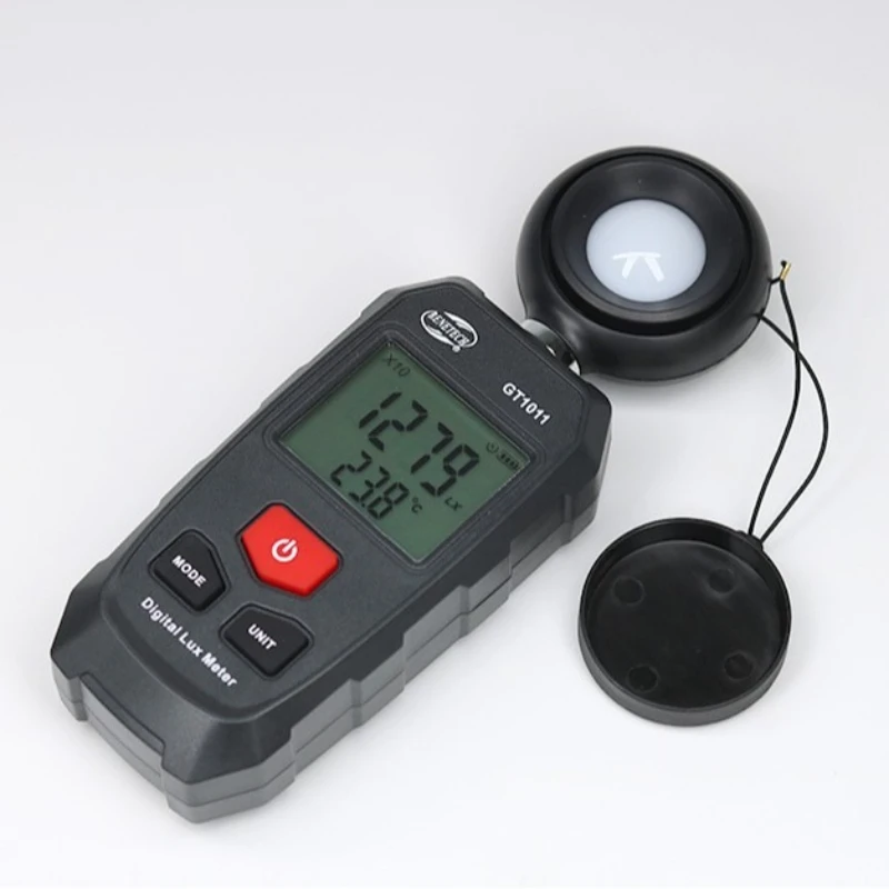 Medidor de Iluminancia Digital GT1011, 200000 Lux, Luxómetro, Herramienta de Medición de Intensidad de Iluminación y Brillo, Fotómetro