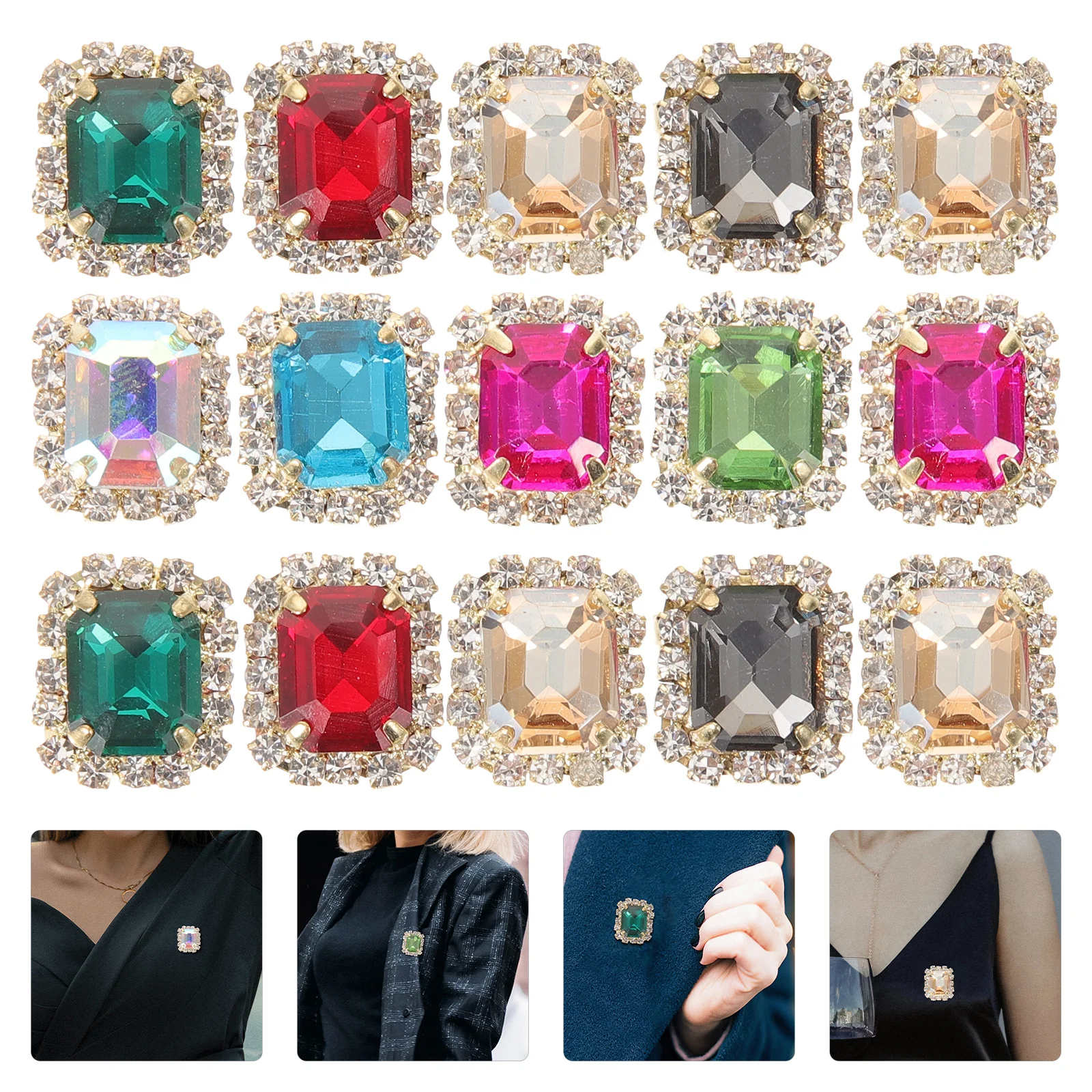 

20pcs Waterfall Rhinestone Accessories Glitter Sewing Claw Stones Diy Decorative Materials For Clothing Bags Shoes Wedding Craft