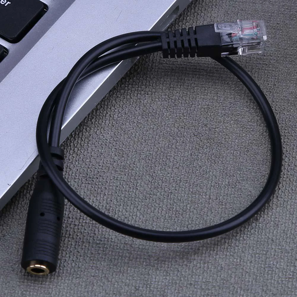 30cm 3.5mm OMTP Smartphone Headset To 4P4C RJ9/RJ10 Phone Adapter Cable Cord Earphone Converter Cable 3.5MM To RJ9 Crystal-Head