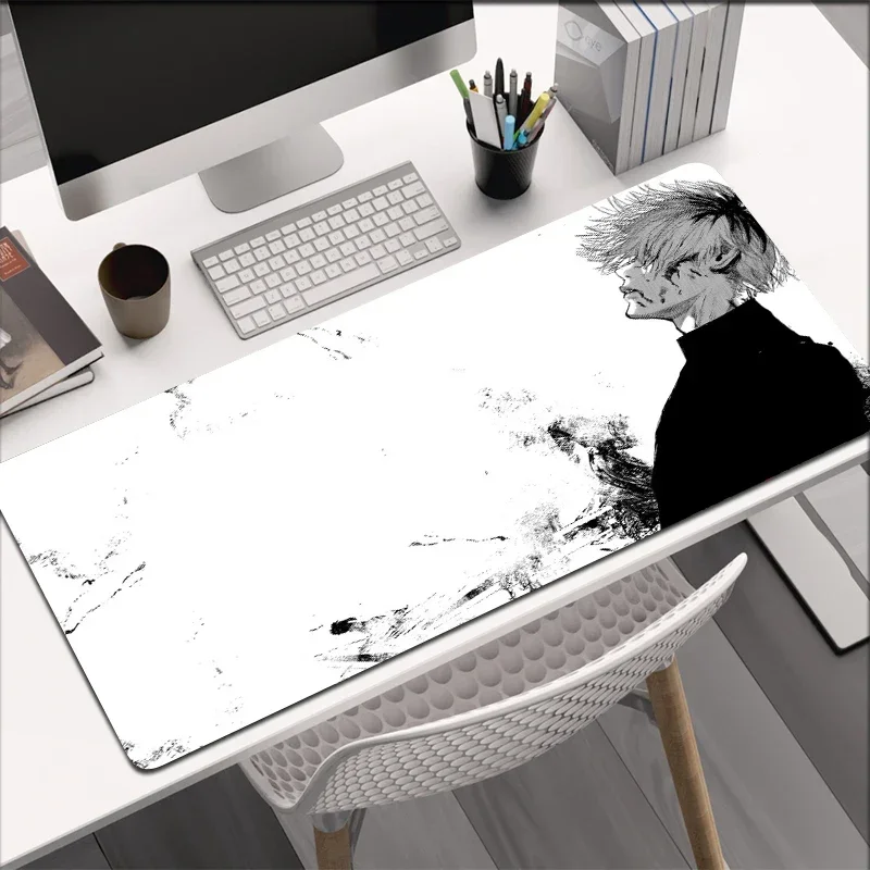 

fdhae Gaming Accessories Mouse Pad Tokyo Ghoul Mousepad Anime Cartoon Large Mouse Mat Big Mause Pad Keyboard Computer Gamer Desk
