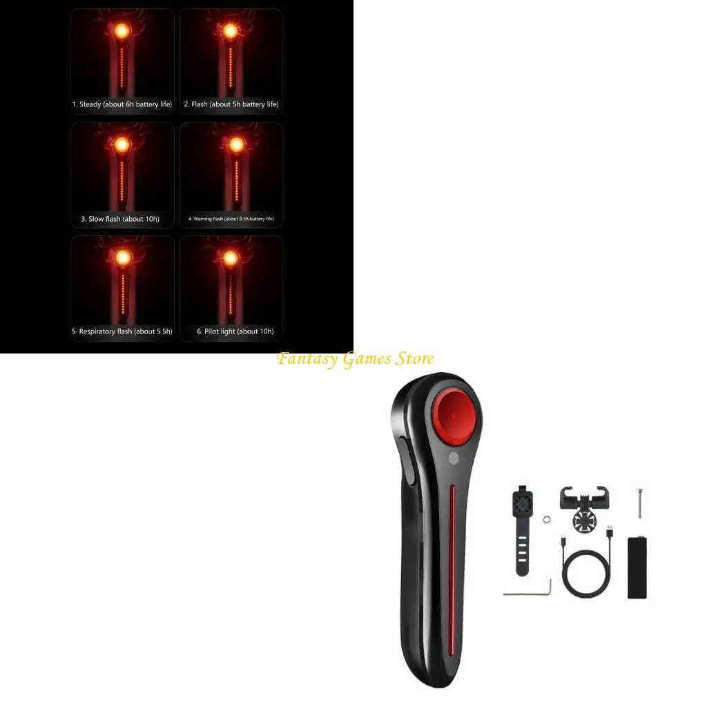 

Brake Sensing Bicycles Cycling Lamp Safe Warning Light Night Rear Tail Light