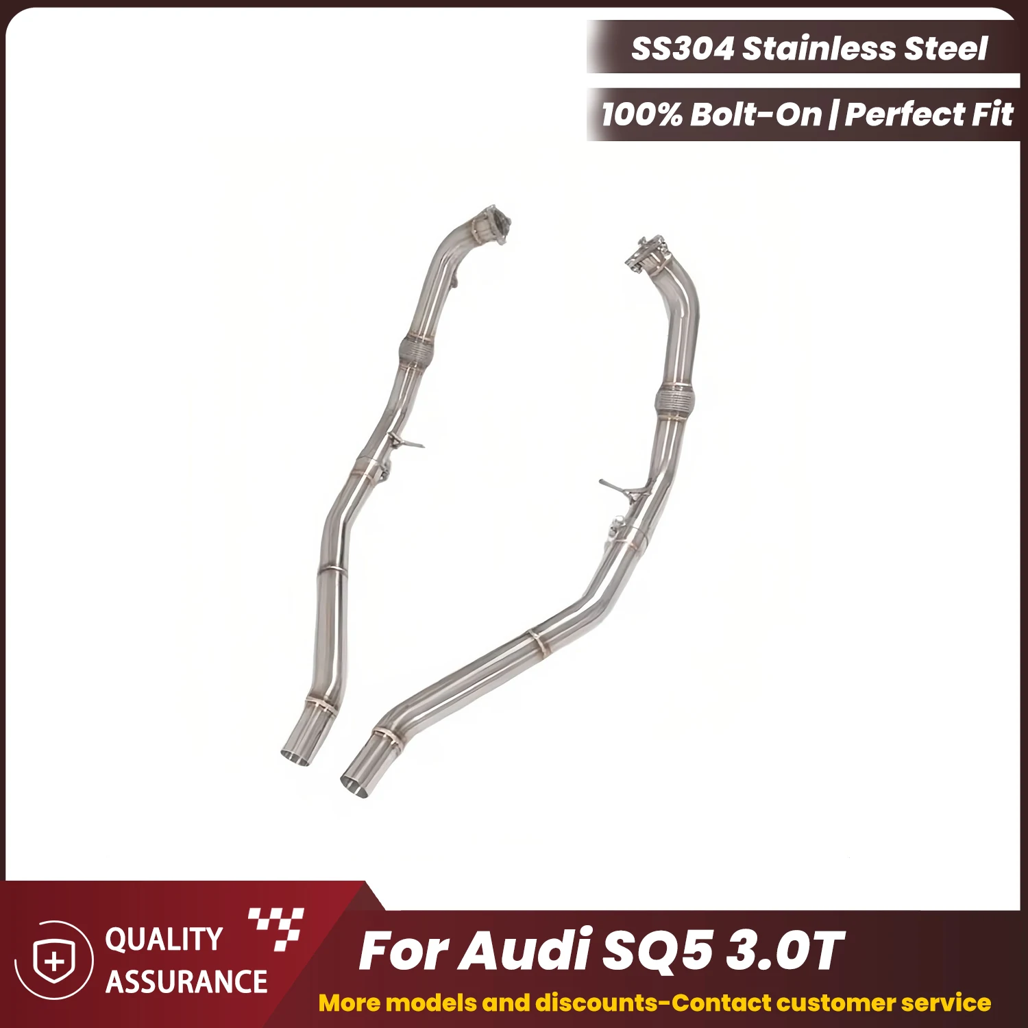 

ECCF Sports Resonant tube For Audi SQ5 3.0T Aggressive Exhaust Sound High Flow Performance Upgrade