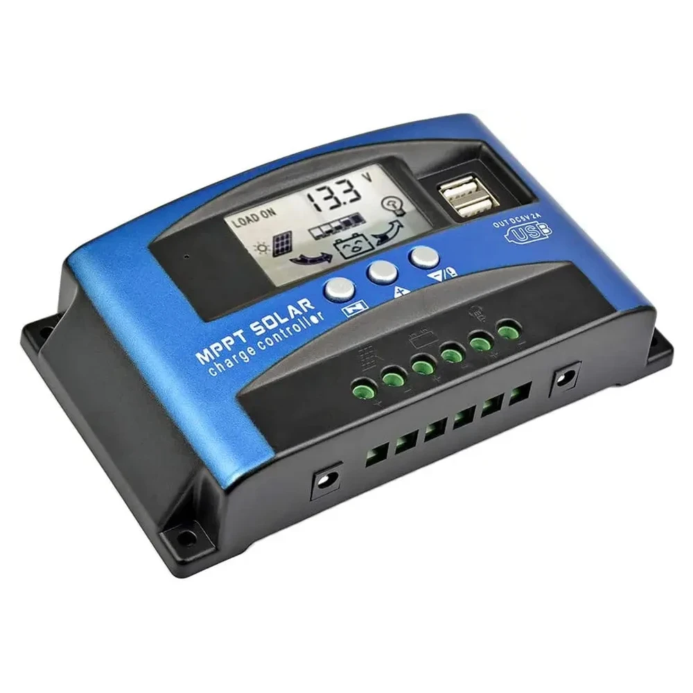 Y&H MPPT Solar Charge Controller 40A 60A 100A with Load/Dual USB /LCD 12V 24V Auto Solar Panel Charger Regulator image 3