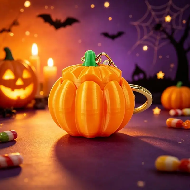 Lustige 3D-gedruckte Halloween-Serie Klicker-Schlüsselanhänger Kürbis-Skelett-Anhänger Entspannungsspielzeug Partygeschenk – Detail 8