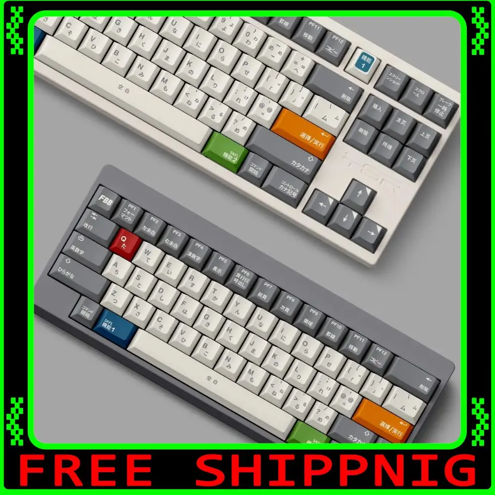 FBB SKFL Theme Keycaps 145 Keys Gray White 1.7mm PBT Dye Cherry Profile Custom Keyboard Cap for Mechanical Keyboard PC Gifts