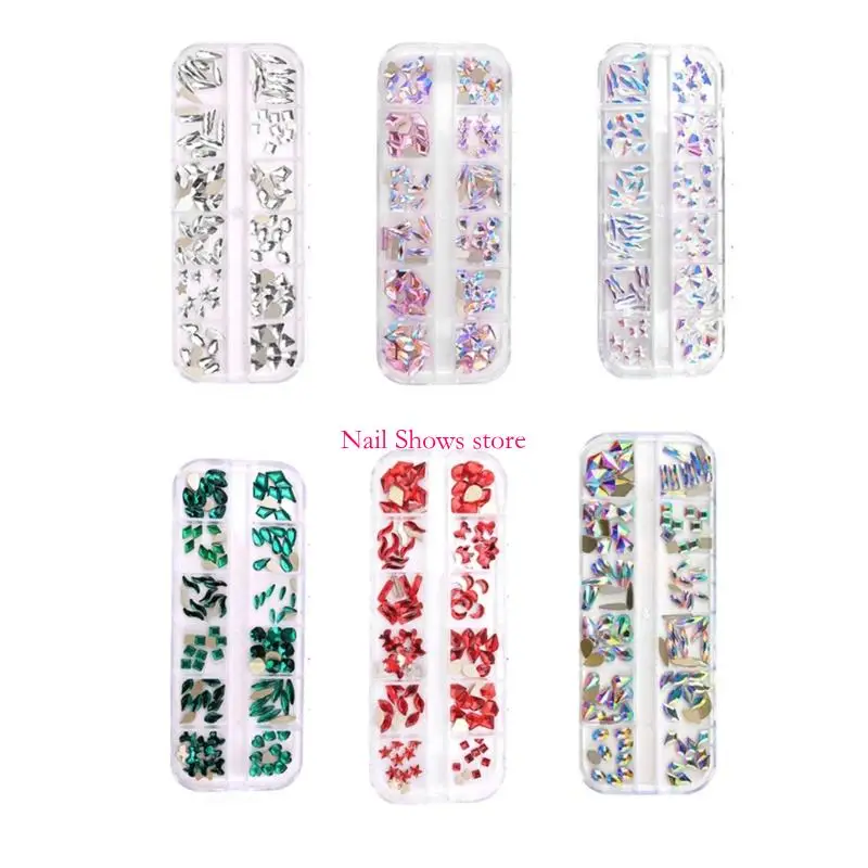 

E0BC Art Rhinestones Multi Shapes Glass Crystal AB Stones Jewels