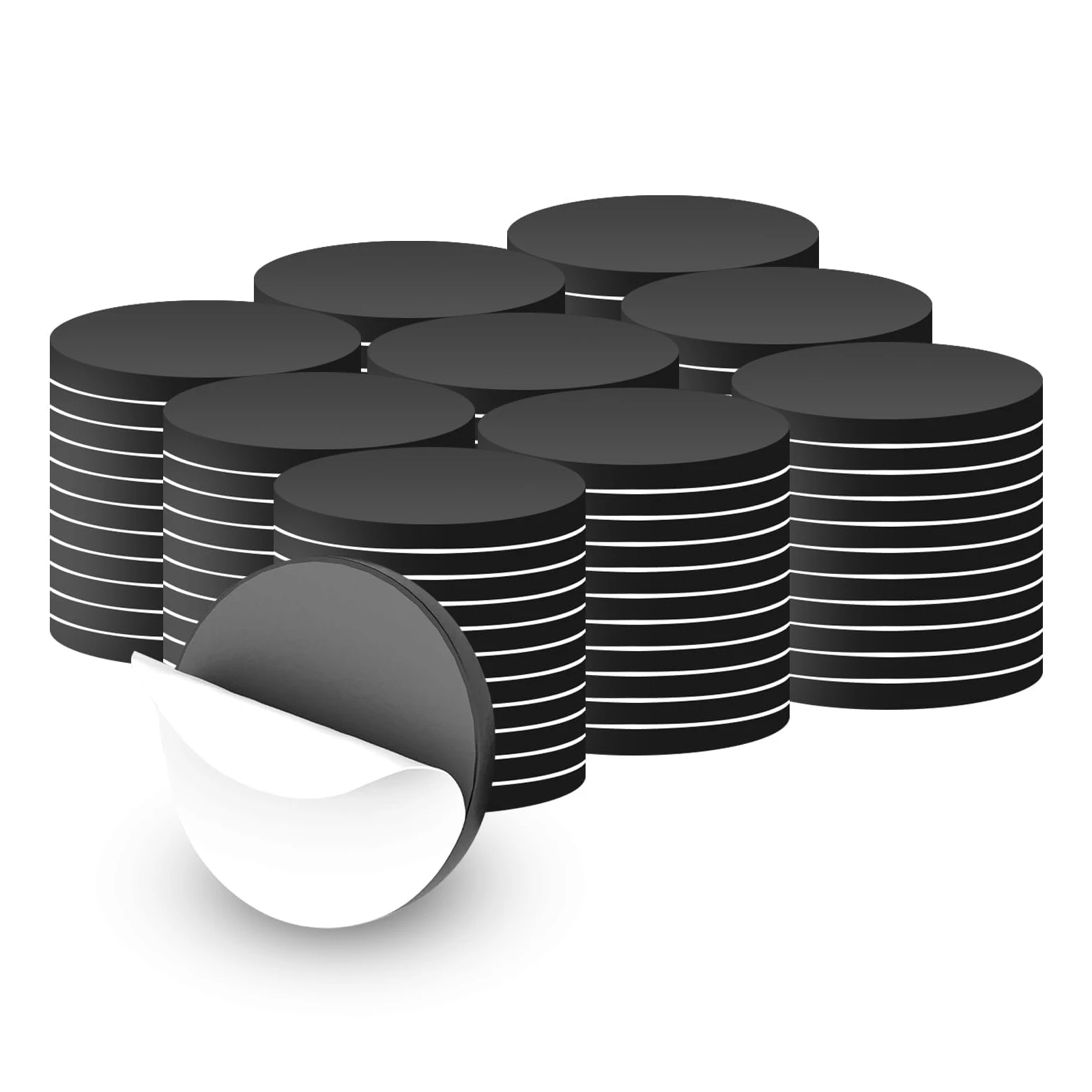 

50 шт. 0,8 x 0,8 дюйма, гибкая магнитная точка с самоклеющейся клейкой лентой, круглые маленькие магнитные наклейки с клейкой подложкой, очистителем и приклеиванием