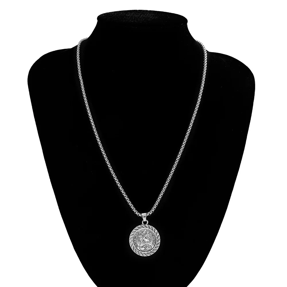Modische Neue Figaro-Kettenhalskette für Männer Punk Silberfarben Edelstahl Lange Halskette Männer Hip-Hop Schmuck Geschenk – Detail 5