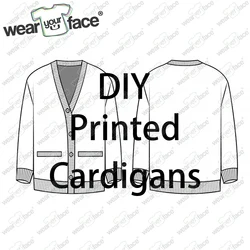 DIY Custom US Size 3D All Over Printed Zipper Bomber Jacket Button Up Printed Cardigans Hipster Casual Streetwear Men Women