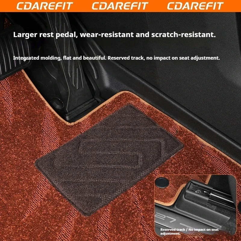 Non-Slip Leather Waterproof 3D Car Floor Mats 7-Seat MPV Fitment 2014-2020