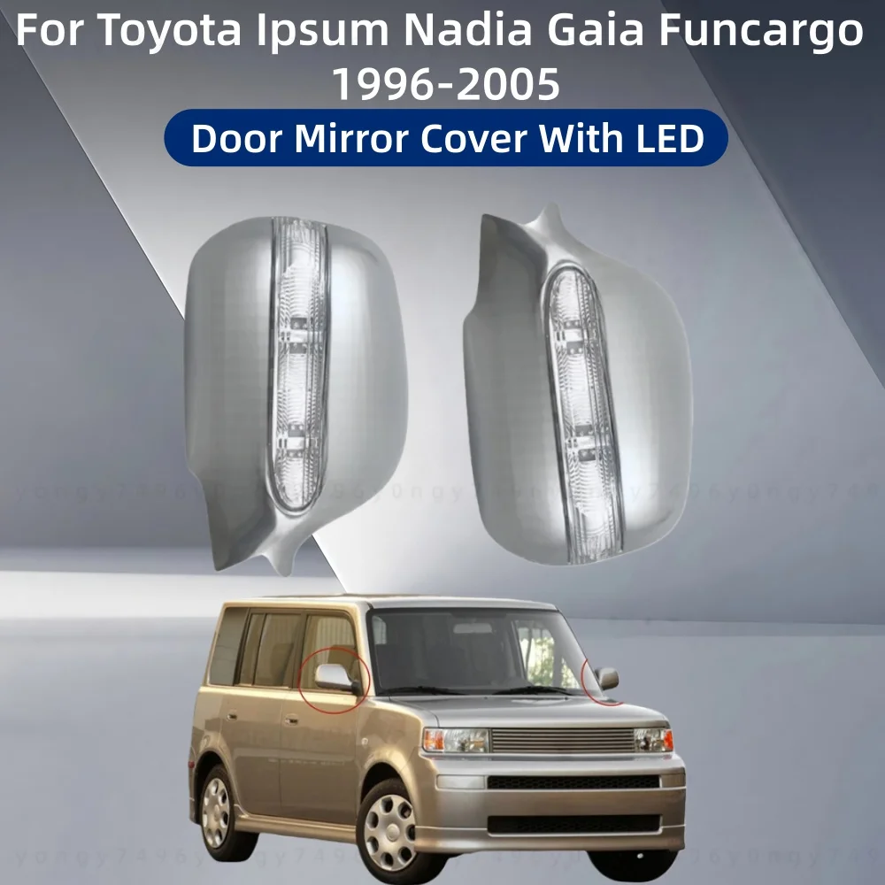 

Car Decoration Rearview Shell Accessories Plated Trim 1996 - 2005 For Toyota Ipsum Nadia Gaia Funcargo Door Mirror Cover Trim