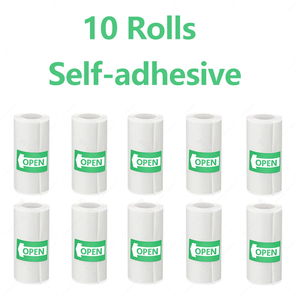 

57x25mm Paper For Mini Printer Roll Paper Child Camera Self-Adhesive Label Sticker For T02/M02/M02S For Photo Journal Notes Memo