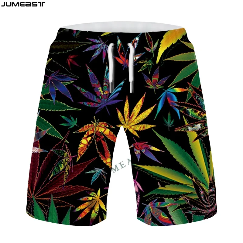 

Jumeast Y2k Men Women 3D Printed Hip Tobacco Weeds Leaves Shorts Trunks New Quick Dry Beach Casual Sweatpants Short Pants