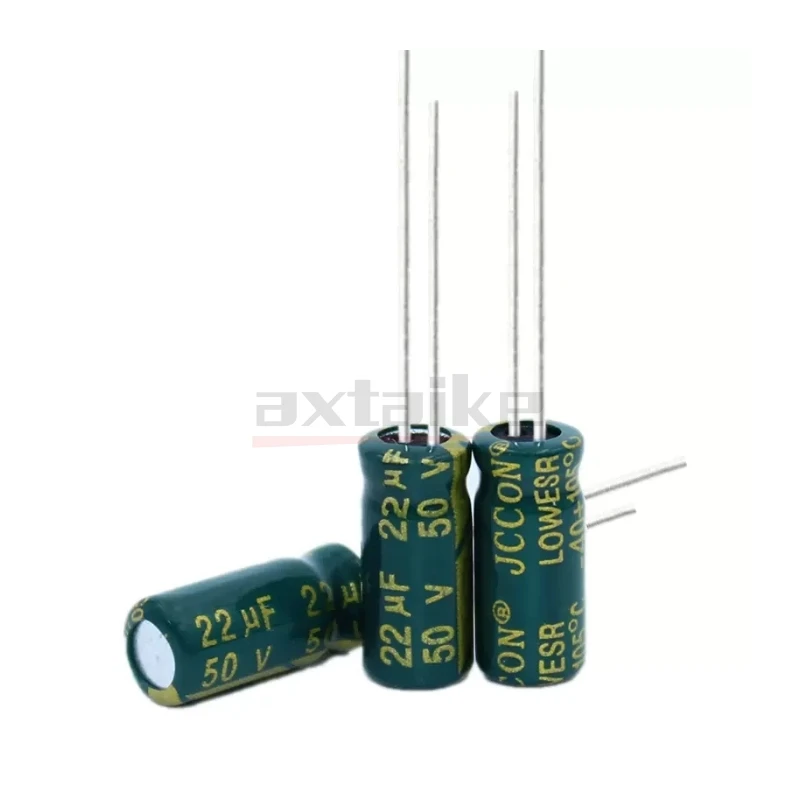 Imagem -03 - Capacitor Eletrolítico de Alumínio de Alta Frequência e Baixo Esr Dip 10 50 Peças 22uf 25v 50v 250v 400v 450v 5*11 10*17 13*20 mm