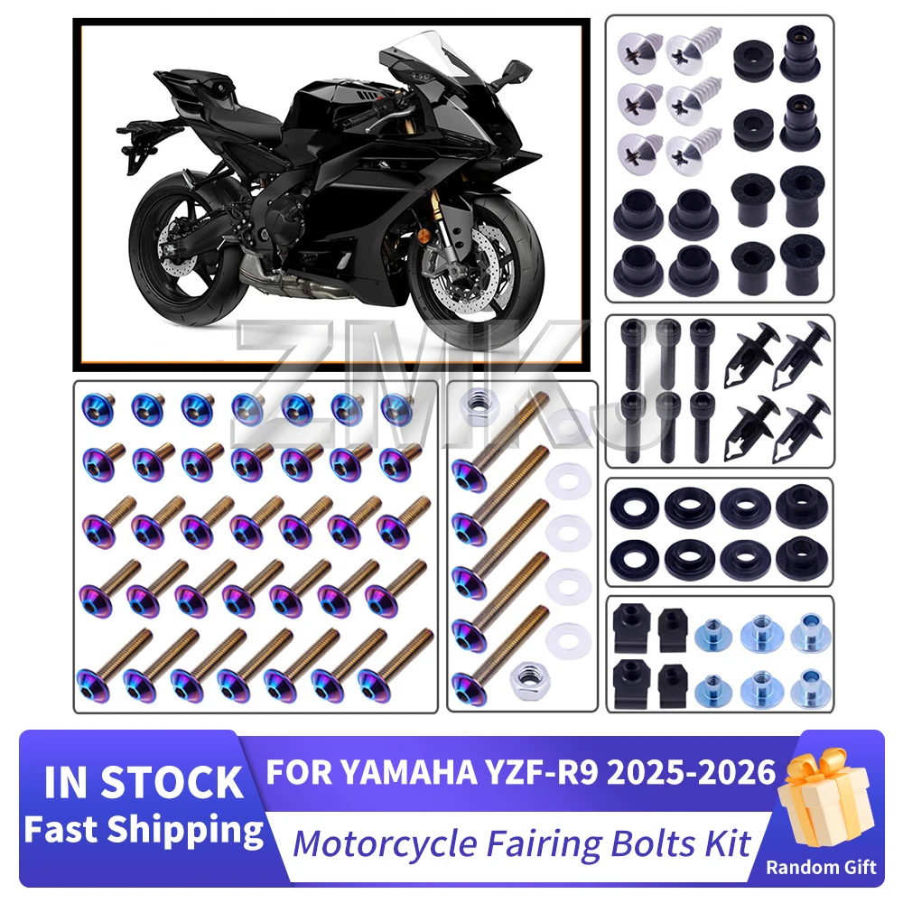 For Yamaha YZF R9 YZF-R9 2025 2026 Motorcycle Stainless Complete Bodywork Fairing Bolt Kit Screws Clip Motorcycle Accessories