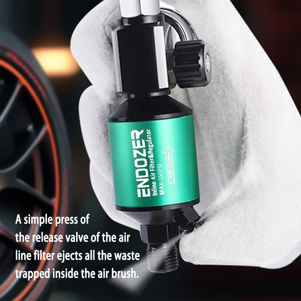 Regolatore dell'aria con filtro dell'aria Pistola a spruzzo Regolatore dell'aria Calibro Spruzzo d'aria Strumenti per il filtro della trappola dell'acqua in linea Regolatore della pistola a spruzzo per vernice
