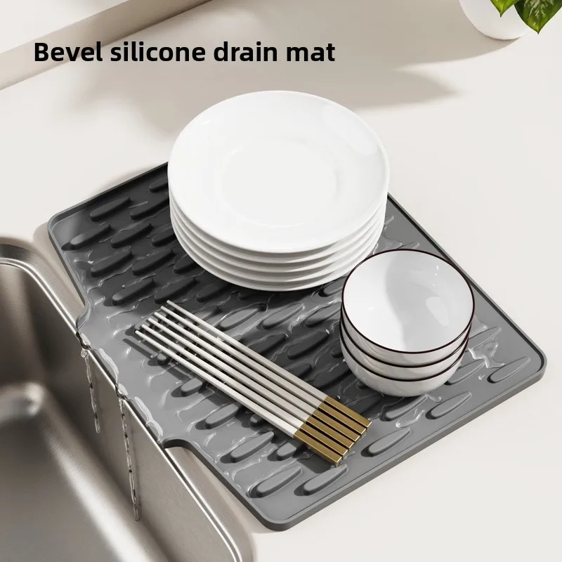 

1PC Silicone Kitchen mat Drain Pad Super Antiskid Mat For Kitchen Bar Insulation Mat Sink Drain Pad Drying Dishes