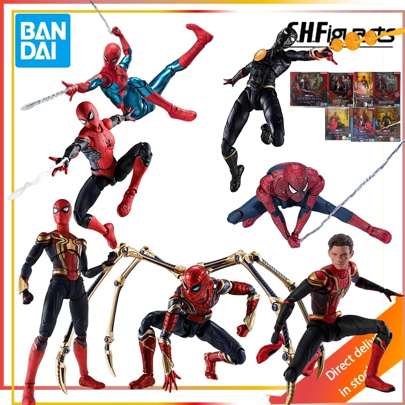In Stock Original BANDAI SHF American Series Spider Man Heroes Have No Return No Way llBack Action Figure Model Toys Doll Gifts