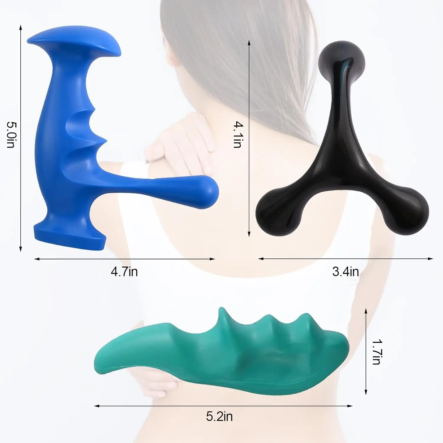 

Handheld Massage Tool Thumb Saver Massages Finger Pressure Press Trigger Point Manual Massager Full Body Stress Deepest Relief
