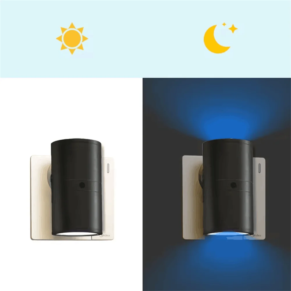 LED Night Lights Plug into Wall RGB Adjustable Brightness Dusk to Dawn Sensor Dimmable Cylindrica Night Wall Lights