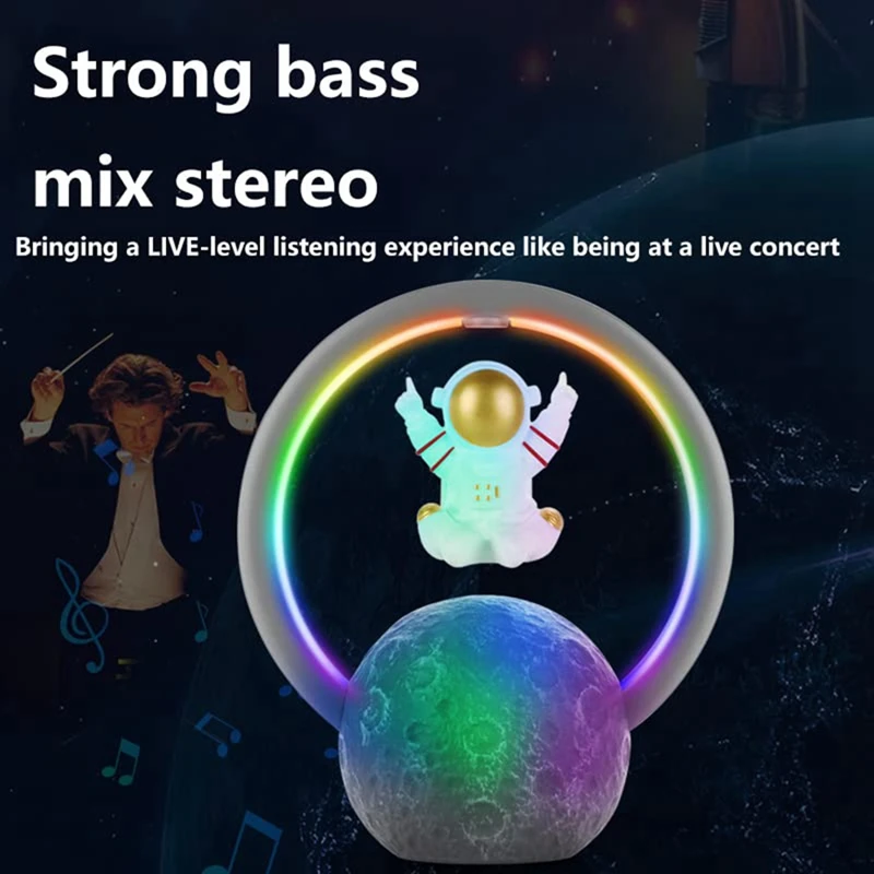 Suspended Astronaut Bluetooth Speaker Astronaut Night Light Home Creative Ornaments Outdoor Subwoofer Bluetooth Speaker