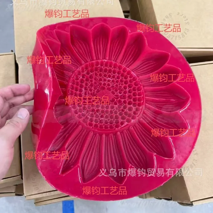Imagen 5: Molde Reutilizable para Adoquines con Forma de Girasol, Moldes Redondos de 15.7'' para Adoquines, Decoración DIY para Jardín y Caminos, Molde para Pavimento con Forma de Girasol