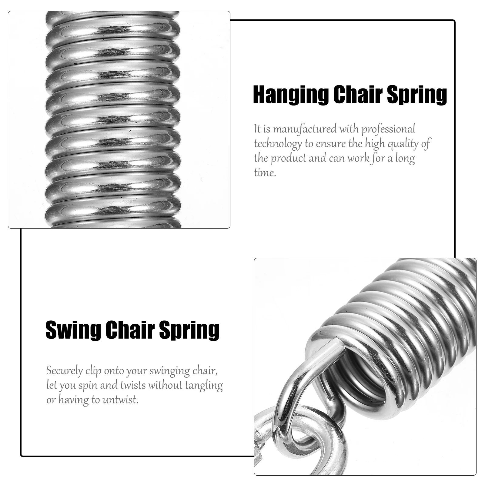 

Heavy Duty Carbon Steel Hanging Chair Spring Industrial Quality Coil for Hammocks Punching Bags Plants Low Noise