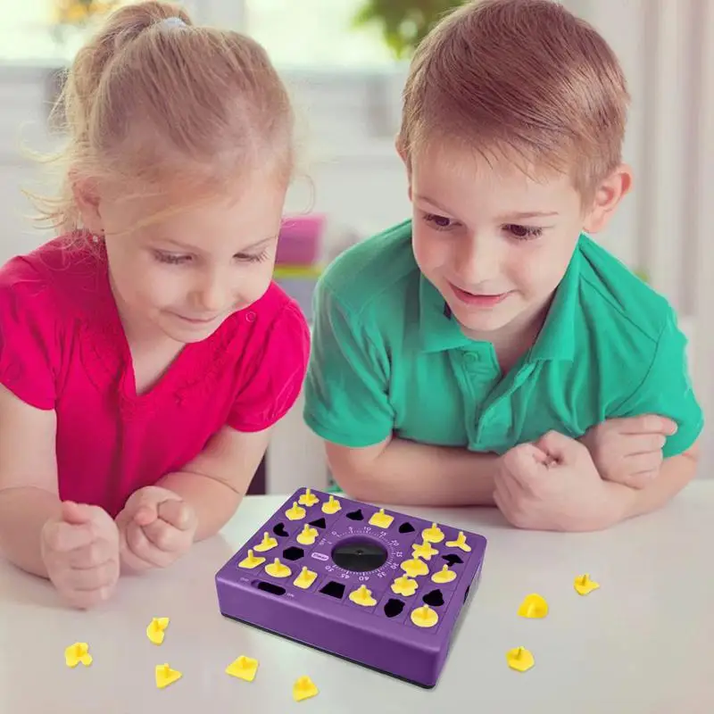 

Timed Matching Puzzle Game Shape Matching Popup Tray Toy Set With Timer Children Shape Cognitive Matching Training Puzzle For