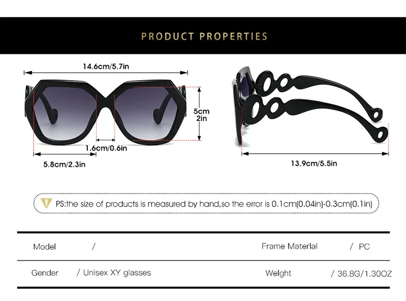 2025 Hexagon Frauen Sonnenbrille Marke Designer Farbe Patchwork Aushöhlen Kreis Elegante Reise Damen Sonnenbrille Retro – Detail 5