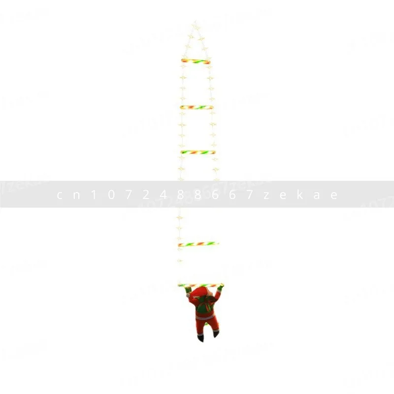 

Светодиодный подвесной светильник для лестницы Санта-Клауса, рождественское украшение, светильник для лестницы, уличный водонепроницаемый карниз, украшение, гирлянда для фонаря